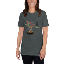 Short-Sleeve Unisex T-Shirt with Cherry Bonsai