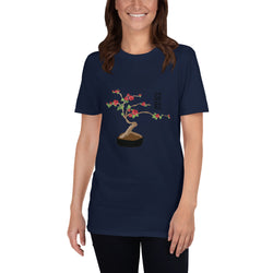 Short-Sleeve Unisex T-Shirt with Cherry Bonsai