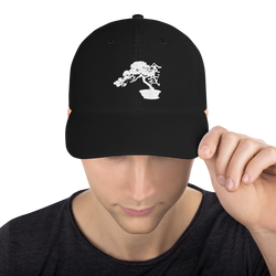 Champion Dad Cap With White Bonsai Tree