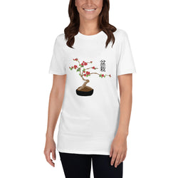 Short-Sleeve Unisex T-Shirt with Cherry Bonsai