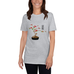Short-Sleeve Unisex T-Shirt with Cherry Bonsai