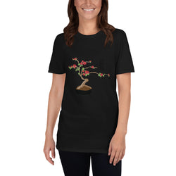 Short-Sleeve Unisex T-Shirt with Cherry Bonsai