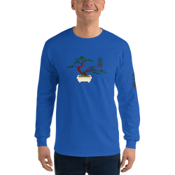 Men’s Long Sleeve Shirt with Red and Green Bonsai