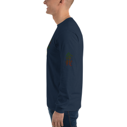 Men’s Long Sleeve Shirt with Red and Green Bonsai