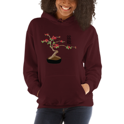 Unisex Hoodie with Cherry Bonsai Tree
