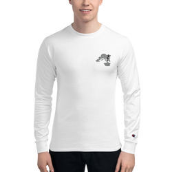 Men's Champion Long Sleeve Shirt with Grey Bonsai Tree