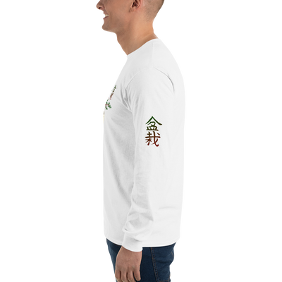 Men’s Long Sleeve Shirt with Red and Green Bonsai