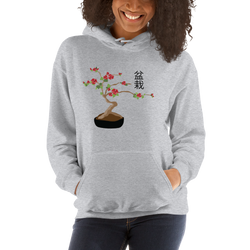 Unisex Hoodie with Cherry Bonsai Tree
