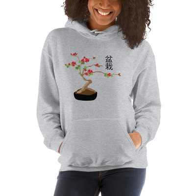 Unisex Hoodie with Cherry Bonsai Tree